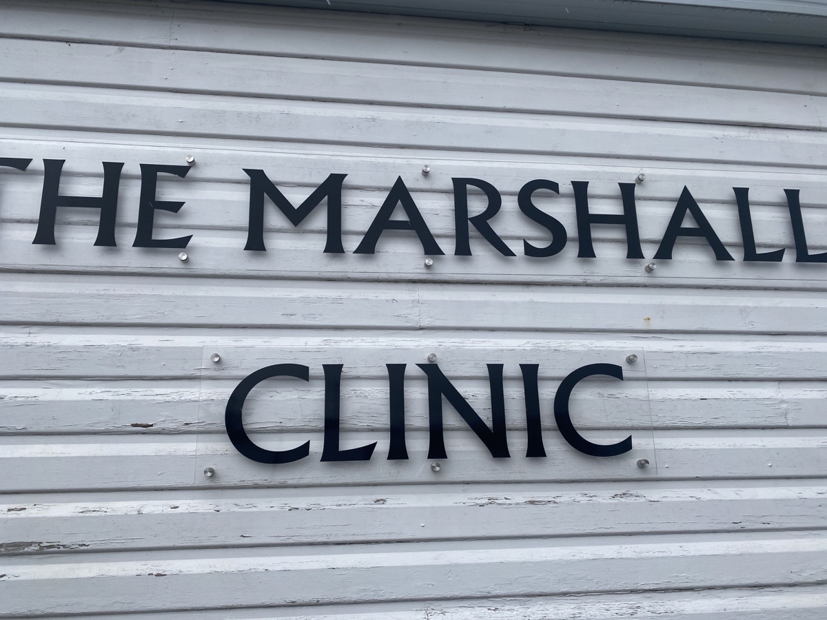 The Marshall Clinic exterior signage at 16 Marion Street, Ulverstone